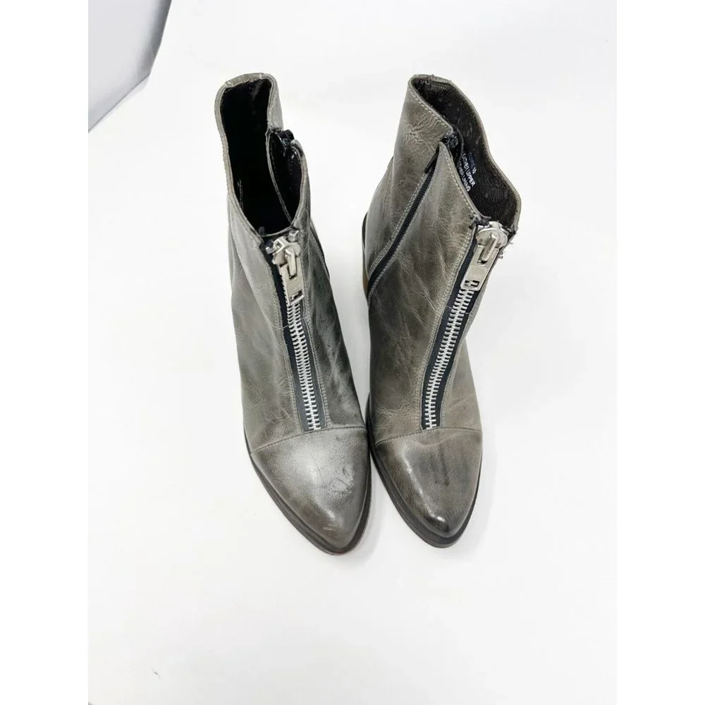 Freebird By Steven Womens Claire Ankle Zipper Boots Distressed Leather Size 10 - Picture 5 of 6